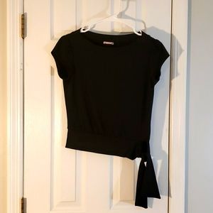 Cute Black top with side tie